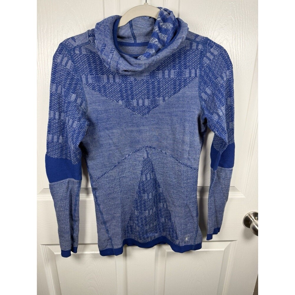 Smartwool Intraknit Thermal Max Merino Base Layer Pattern Hoodie Small Cowl